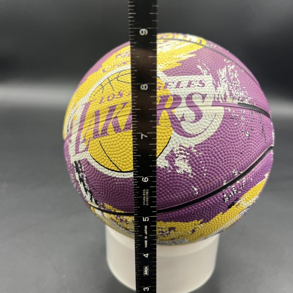 Vtg Spalding/LA LAKERS NBA Souvenir/Kid Toy Mini 7" Basketball; Purple/Yellow - Picture 9 of 9